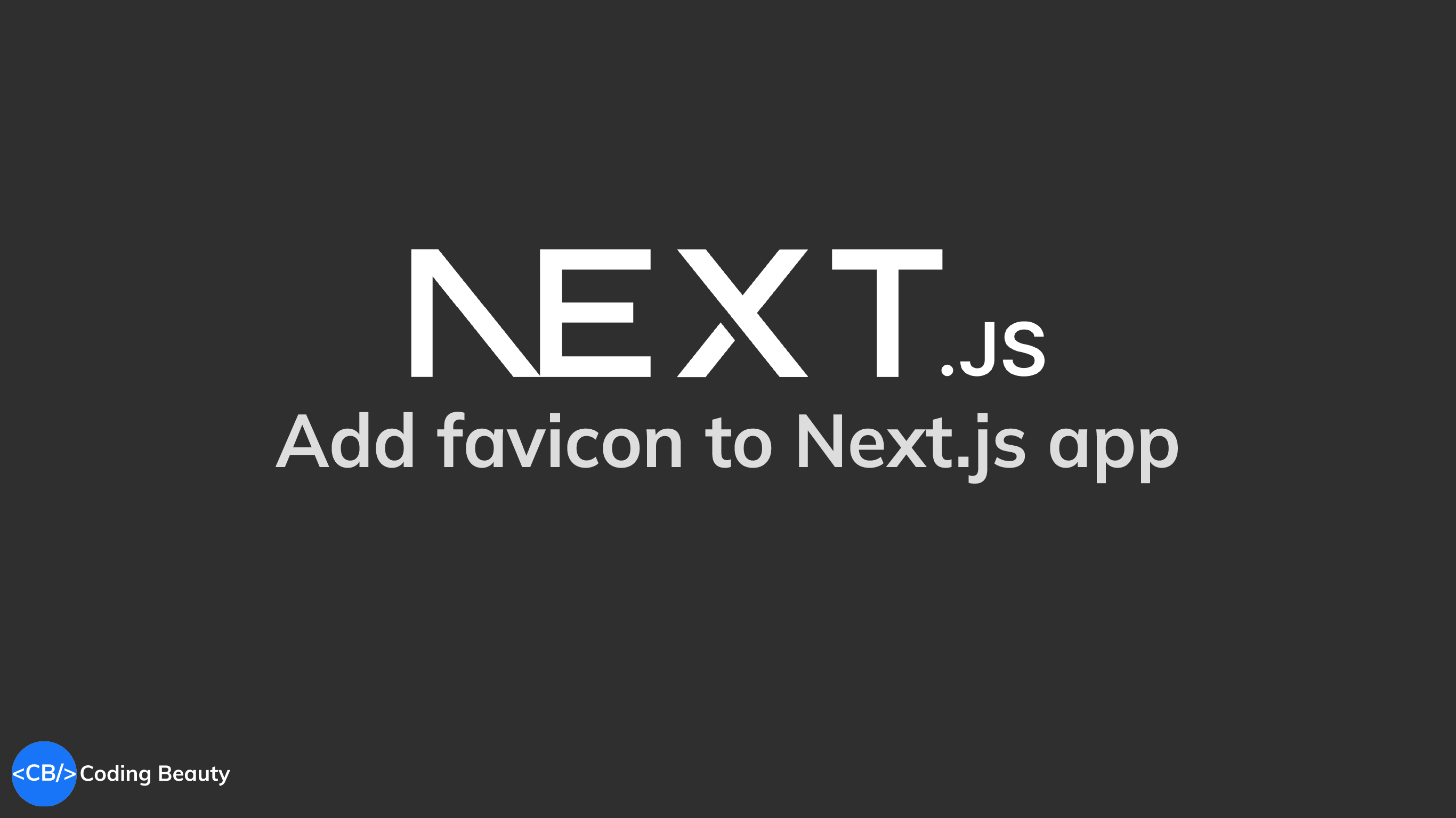 How to easily add a favicon to a Next.js app