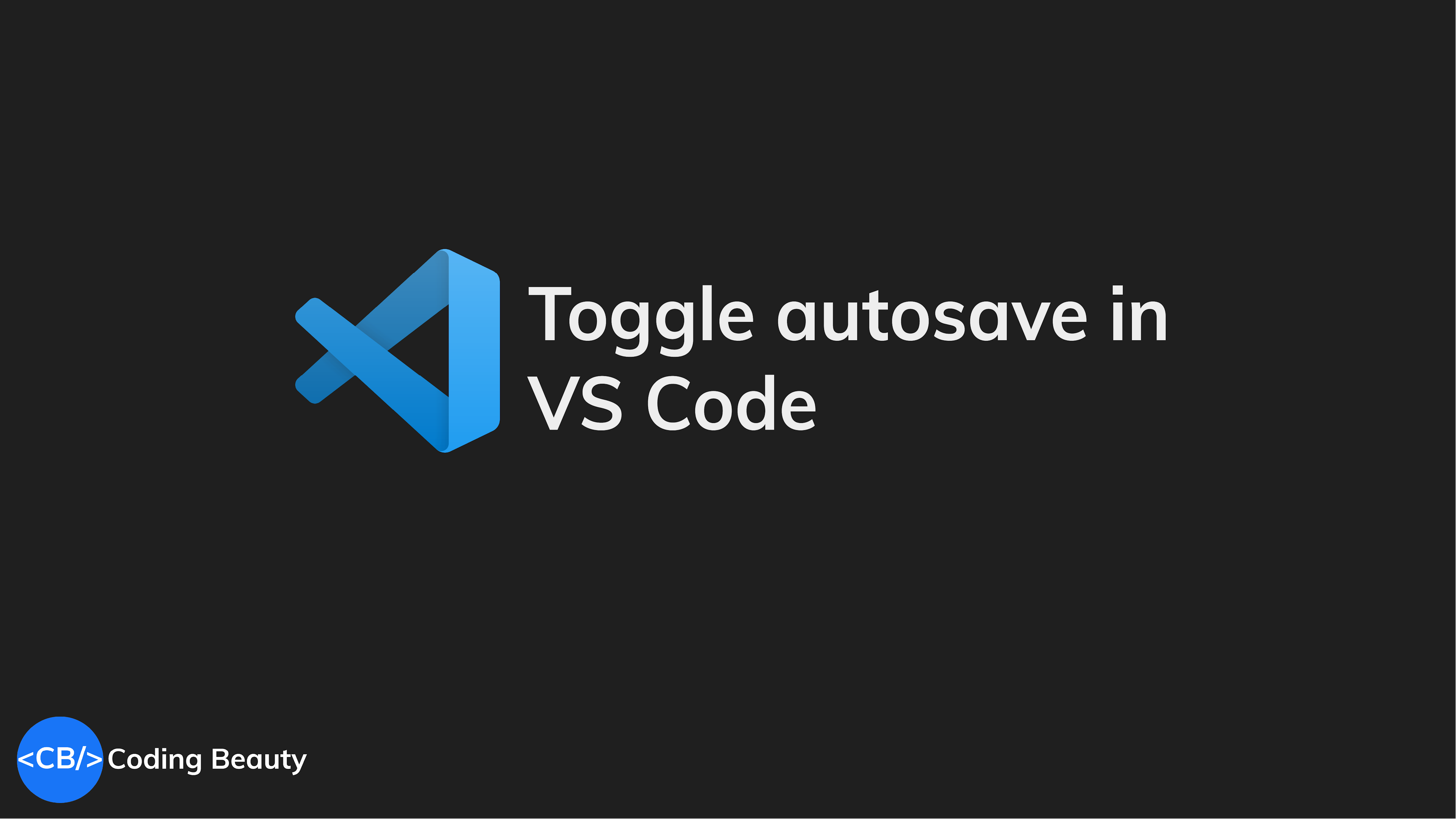 How to quickly toggle (enable/disable) autosave in VS Code
