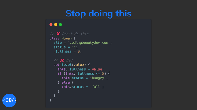 Stop doing this or nobody will understand your code