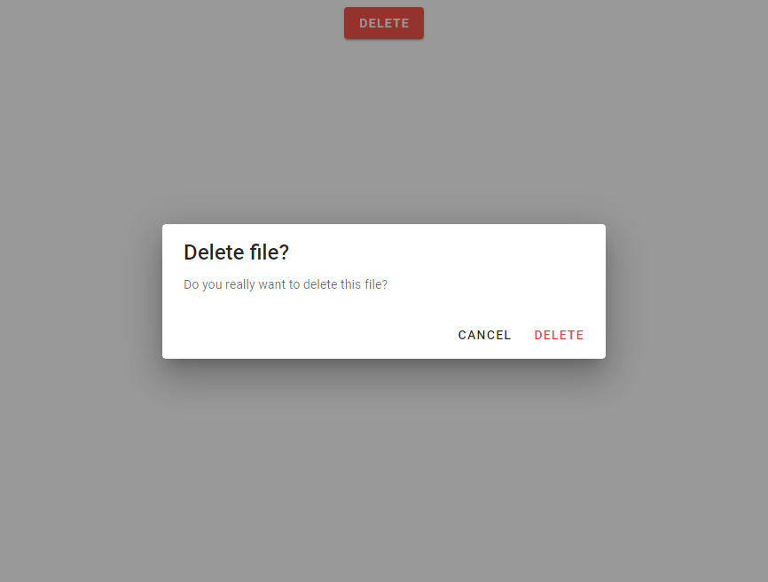 The dialog opens when the button is clicked.