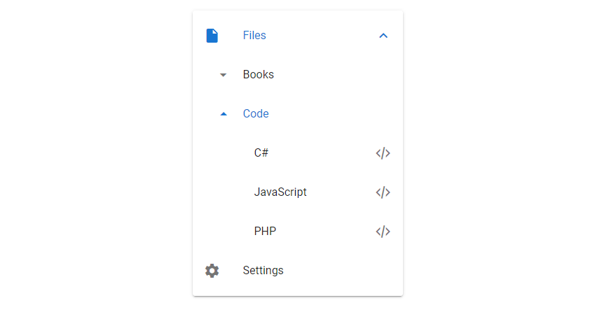 Expanding and contracting sub groups in the list.