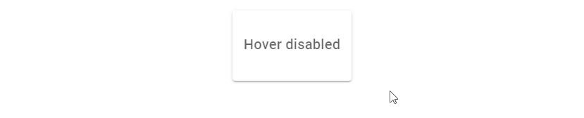 Disabling hover state.