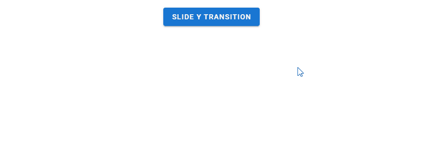 Setting the menu transition to slide-y-transition.