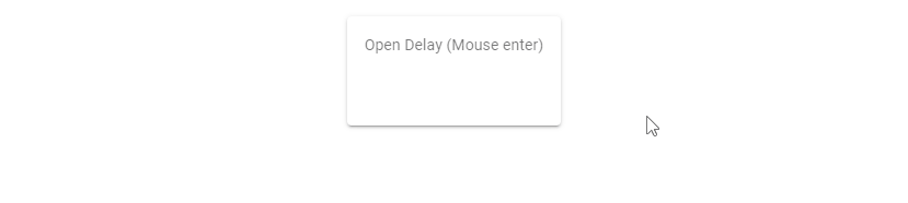 Setting a hover open delay on the card.