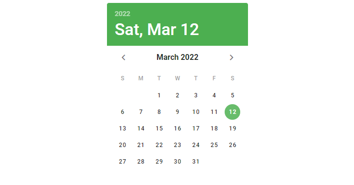 Customizing the date picker color.
