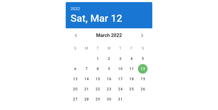 Customizing the date picker header color.