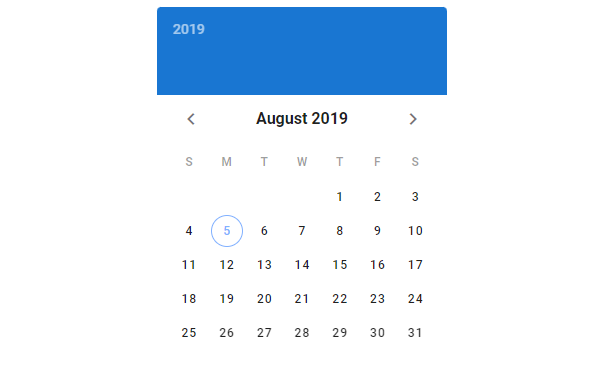 Indicating another date as the current date on a date picker.