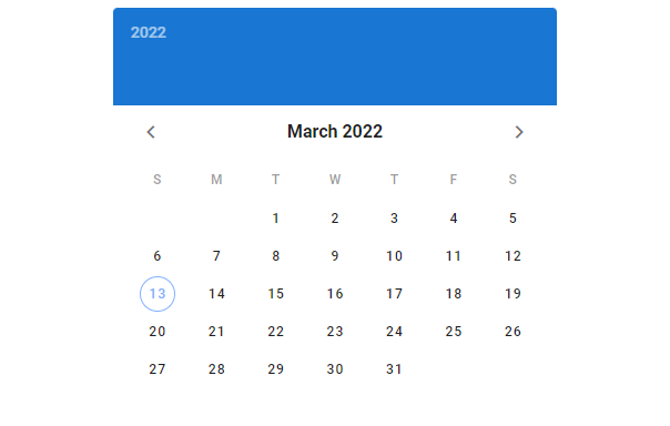 Setting a custom date picker width.