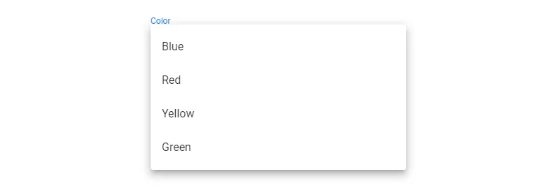 A dropdown list with options.