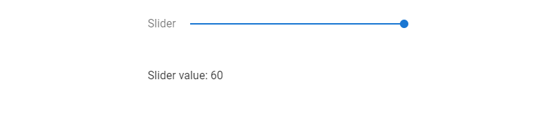 The maximum value of the slider is now 60.