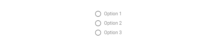 A group of vertically presented radio buttons.
