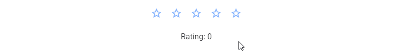 Using v-model on the Vuetify rating component.