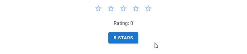 Using v-model on the Vuetify rating component.