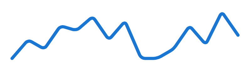 Using the smooth prop of the Vuetify sparkline component.