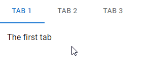 Displaying different content for each tab.