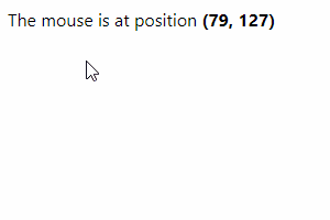 The current mouse position is displayed.