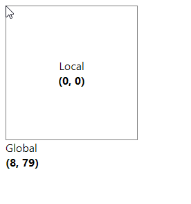 The mouse position relative to the element is shown.