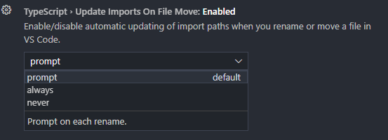 One of the auto import settings in the Settings UI.