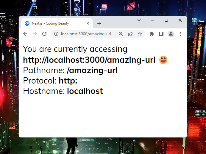 Displaying various URL segments on the page