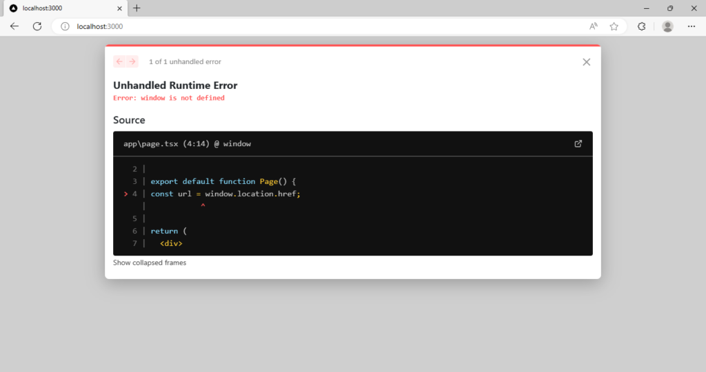 "window is not defined" error in Next.js page