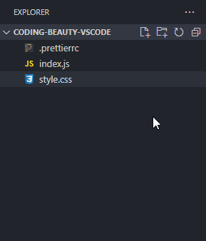 Creating a new file/folder in VS Code with the buttons take time.