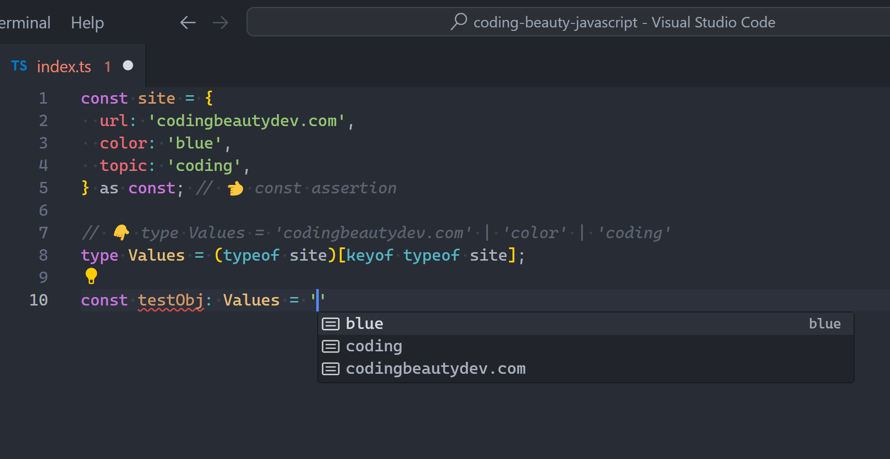 Create type from type/object keys and values in TypeScript