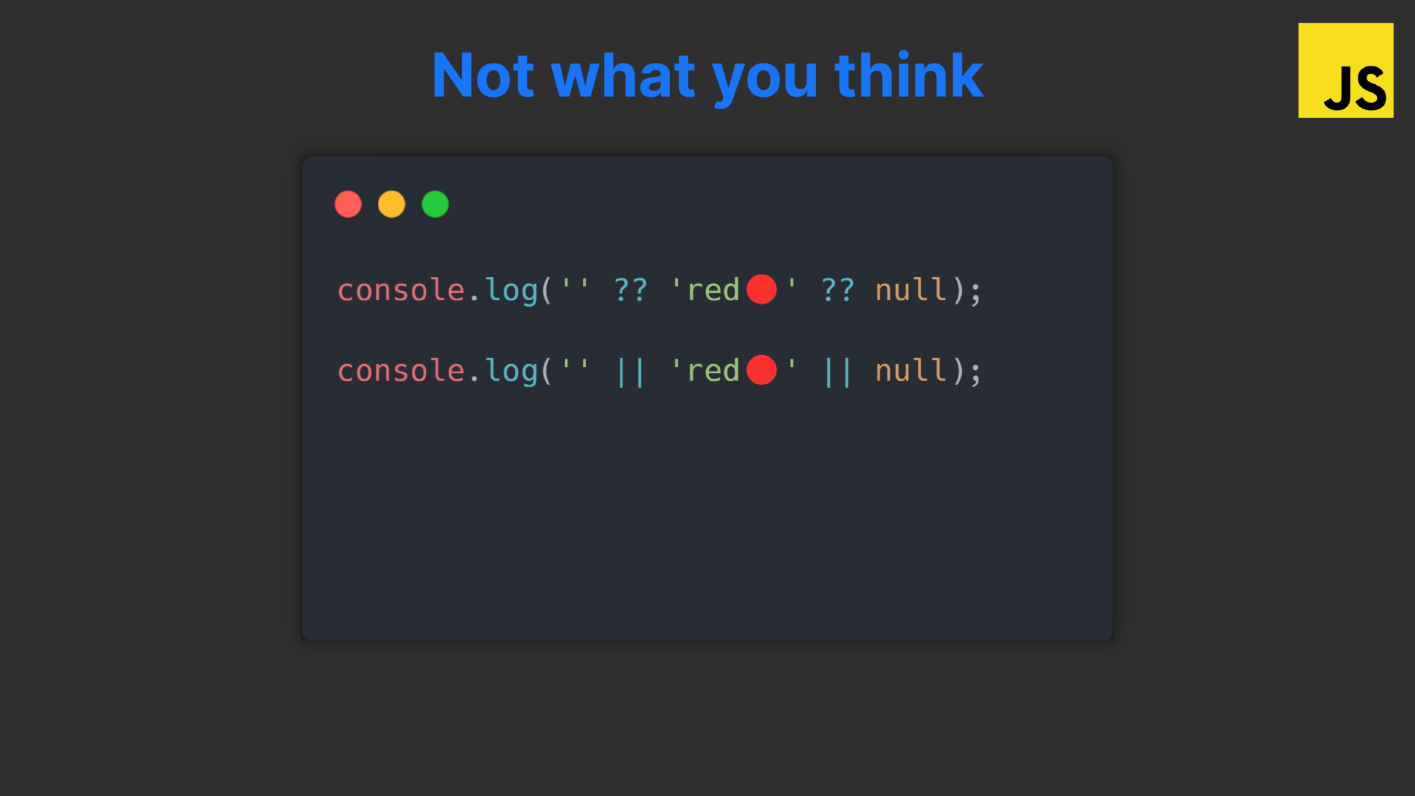 Logical OR vs Nullish Coalescing Operator in JS