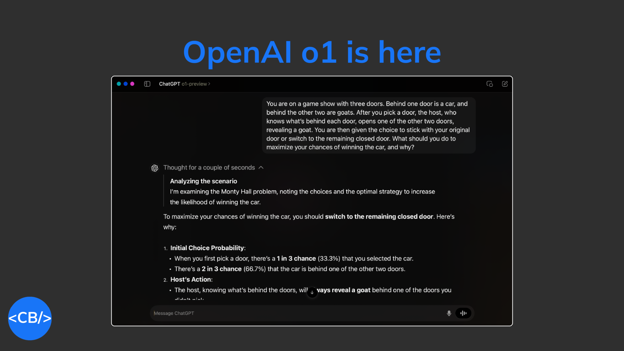 OpenAI's new o1 model changes EVERYTHING - Coding Beauty