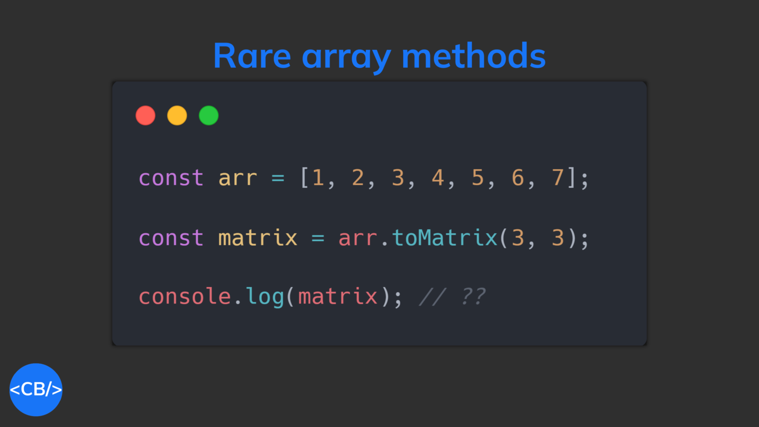 Nobody wants to use these Array methods😭 - Coding Beauty